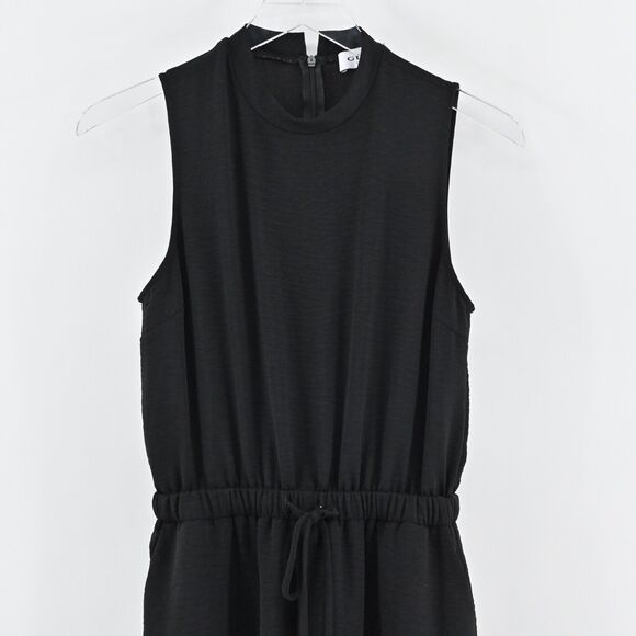 GILLI Jumpsuit Womens Size S Black Sleeveless Mock Neck Drawstring Waist Jogger‎ - Picture 3 of 14